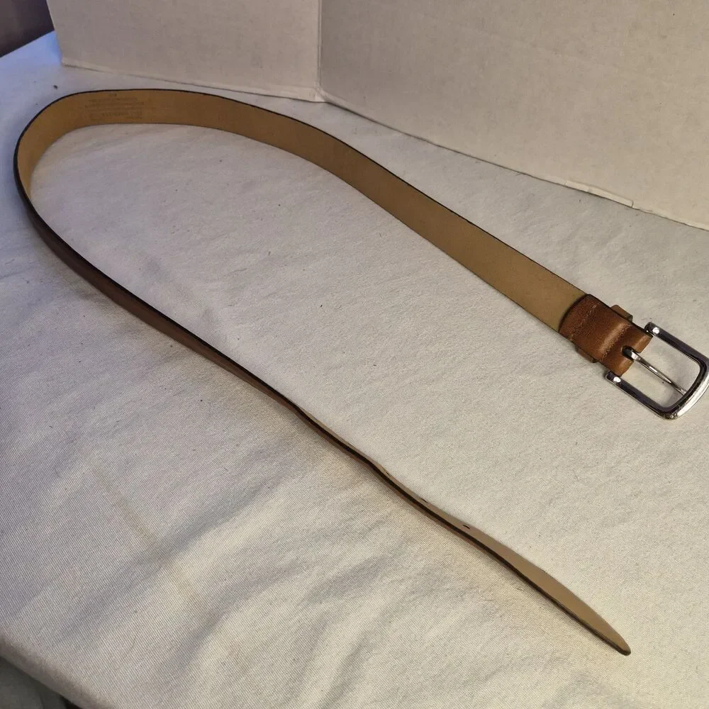 No Boundaries Men's Full Grain Leather Belt Sz 40 Nubuck Leather Lining 1” Wide